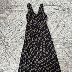 Banana Republic Black & Brown Maxi Dress